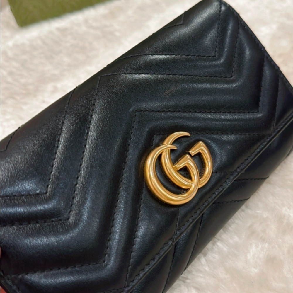 Authentic Gucci GG Marmont Continental Black Wallet ✨ - Picture 12 of 14
